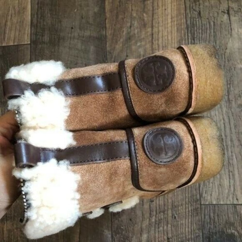 Tory Burch sheepskin lampskin  booties - Picture 2 of 4